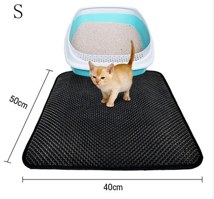 "Litter-free floors and a cozy cat—our Double Layer Litter Mat does both."