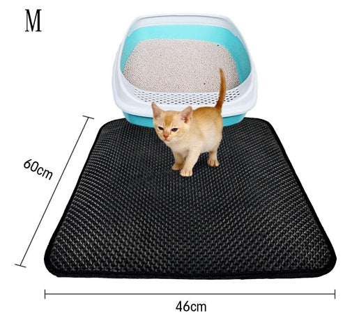 "Litter-free floors and a cozy cat—our Double Layer Litter Mat does both."